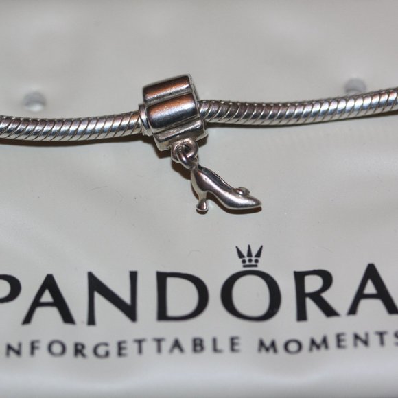 PANDORA Stiletto High Heel Dangle Sterling Charm - Picture 1 of 3